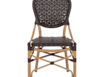 ΚΑΡΕΚΛΑ ΑΛΟΥΜΙΝΙΟΥ BAMBOO LOOK ΜΕ ΚΑΦΕ PE RATTAN HM5925.01 47x58x95Yεκ.