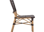 ΚΑΡΕΚΛΑ ΑΛΟΥΜΙΝΙΟΥ BAMBOO LOOK ΜΕ ΚΑΦΕ PE RATTAN HM5925.01 47x58x95Yεκ.