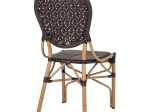 ΚΑΡΕΚΛΑ ΑΛΟΥΜΙΝΙΟΥ BAMBOO LOOK ΜΕ ΚΑΦΕ PE RATTAN HM5925.01 47x58x95Yεκ.