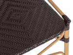 ΚΑΡΕΚΛΑ ΑΛΟΥΜΙΝΙΟΥ BAMBOO LOOK ΜΕ ΚΑΦΕ PE RATTAN HM5925.01 47x58x95Yεκ.