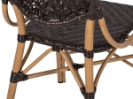 ΚΑΡΕΚΛΑ ΑΛΟΥΜΙΝΙΟΥ BAMBOO LOOK ΜΕ ΚΑΦΕ PE RATTAN HM5925.01 47x58x95Yεκ.