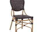 ΚΑΡΕΚΛΑ ΑΛΟΥΜΙΝΙΟΥ BAMBOO LOOK ΜΕ ΚΑΦΕ PE RATTAN HM5925.01 47x58x95Yεκ.