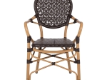 ΠΟΛΥΘΡΟΝΑ ΑΛΟΥΜΙΝΙΟΥ BAMBOO LOOK ΚΑΦΕ ΚΑΙ ΚΑΦΕ PE RATTAN HM5926.01 56x62x95Yεκ.