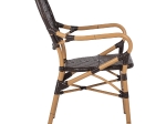ΠΟΛΥΘΡΟΝΑ ΑΛΟΥΜΙΝΙΟΥ BAMBOO LOOK ΚΑΦΕ ΚΑΙ ΚΑΦΕ PE RATTAN HM5926.01 56x62x95Yεκ.
