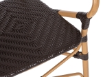 ΠΟΛΥΘΡΟΝΑ ΑΛΟΥΜΙΝΙΟΥ BAMBOO LOOK ΚΑΦΕ ΚΑΙ ΚΑΦΕ PE RATTAN HM5926.01 56x62x95Yεκ.