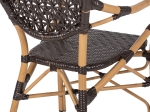 ΠΟΛΥΘΡΟΝΑ ΑΛΟΥΜΙΝΙΟΥ BAMBOO LOOK ΚΑΦΕ ΚΑΙ ΚΑΦΕ PE RATTAN HM5926.01 56x62x95Yεκ.