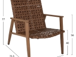 ΠΟΛΥΘΡΟΝΑ FELIPE HM5868.01 ΜΕΤΑΛΛΟ ΟΨΗ ΞΥΛΟΥ & RATTAN ΔΕΡΜΑ-LOOK 63,5x75,5x77εκ.