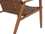 ΠΟΛΥΘΡΟΝΑ FELIPE HM5868.01 ΜΕΤΑΛΛΟ ΟΨΗ ΞΥΛΟΥ & RATTAN ΔΕΡΜΑ-LOOK 63,5x75,5x77εκ.