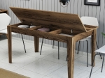 ΤΡΑΠΕΖΙ ΤΡΑΠΕΖΑΡΙΑΣ STANDARD HM9507.04 ΜΕΛΑΜΙΝΗ ΚΑΡΥΔΙ ME ΑΠΟΘHK.ΧΩΡΟ 145x88x75Yεκ.