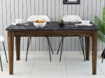 ΤΡΑΠΕΖΙ STANDARD HM9507.05 ΜΕΛΑΜΙΝΗ ΚΑΡΥΔΙ-ΜΑΥΡΟ ΜΑΡΜΑΡΟ ΜΕ ΑΠΟΘ.ΧΩΡΟ 145x88x75Yεκ.