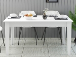 ΤΡΑΠΕΖΙ ΤΡΑΠΕΖΑΡΙΑΣ STANDARD HM9507.06 ΜΕΛΑΜΙΝΗ ΛΕΥΚΗ ΜΕ ΑΠΟΘΗΚ.ΧΩΡΟ 145x88x75Yεκ.