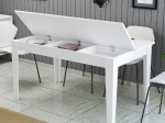 ΤΡΑΠΕΖΙ ΤΡΑΠΕΖΑΡΙΑΣ STANDARD HM9507.06 ΜΕΛΑΜΙΝΗ ΛΕΥΚΗ ΜΕ ΑΠΟΘΗΚ.ΧΩΡΟ 145x88x75Yεκ.
