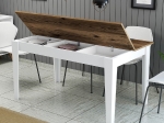 ΤΡΑΠΕΖΙ ΤΡΑΠΕΖΑΡΙΑΣ STANDARD HM9507.07 ΜΕΛΑΜΙΝΗ ΛΕΥΚΗ-ΚΑΡΥΔΙ ΜΕ ΑΠΟΘ.ΧΩΡΟ 145x88x75Yεκ.