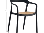 ΠΟΛΥΘΡΟΝΑ ΠΟΛΥΠΡΟΠΥΛΕΝΙΟΥ CLEO HM5935.02 ΜΑΥΡΗ ME ΜΠΕΖ ΨΑΘΑ 57x53x81Υ