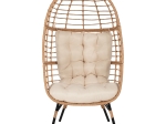 ΠΟΛΥΘΡΟΝΑ Τ.ΦΩΛΙΑ RATTAN HM5869.01 ΜΕΤΑΛ. ΠΟΔΙΑ ΜΑΥΡΑ 77x72x148 εκ.