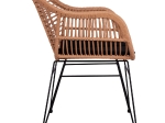 ΠΟΛΥΘΡΟΝΑ ΜΕ ΜΑΞΙΛΑΡΙ ΜΕΤΑΛΛΙΚΗ ALLEGRA HM5450.21 ΜΕ WICKER ΜΠΕΖ 57,5x60x82Υ εκ.