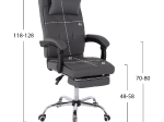 ΠΟΛΥΘΡΟΝΑ ΓΡΑΦΕΙΟΥ ΔΙΕΥΘΥΝΤΙΚΗ ΓΚΡΙ HM1057.20 ΜΕ ΠΤΥΣΣΟΜΕΝΟ ΥΠΟΠΟΔΙΟ 58x71x128Y εκ.