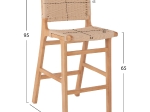 ΣΚΑΜΠΟ ΜΕΣΑΙΟΥ ΥΨΟΥΣ HM9332.01 RUBBERWOOD & ΣΧΟΙΝΙ- ΦΥΣΙΚΟ ΧΡΩΜΑ 45x46x95Υεκ.
