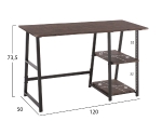 ΓΡΑΦΕΙΟ HM9315 ΜΕΤΑΛΛΙΚΟ ΜΑΥΡΟ ΜΕ ΚΑΡΥΔΙ MDF ΕΠΙΦΑΝΕΙΑ 120x50x73,5Y εκ.