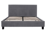 ΚΡΕΒΑΤΙ BECCA ΑΠΟ ΒΕΛΟΥΔΟ ΓΚΡΙ HM553.20 ΓΙΑ ΣΤΡΩΜΑ 150x200 EK.