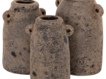 ΔΙΑΚΟΣΜΗΤΙΚA ΣΕΤ 3ΤΜΧ ΒΑΖA ΑΠΟ TERRACOTTA ΓΚΡΙ HM7710.11 Φ12Χ22Υ εκ