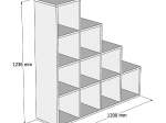 ΒΙΒΛΙΟΘΗΚΗ ΜΕΛΑΜΙΝΗΣ SCALE ΓΚΡΙ 120x30x123,6Yεκ.HM9238.20