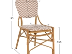 ΚΑΡΕΚΛΑ ΑΛΟΥΜΙΝΙΟΥ BAMBOO LOOK ΦΥΣΙΚΟ - ΛΕΥΚΟ HM5927.03 46x56x95Yεκ.