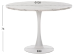 ΤΡΑΠΕΖΙ ΤΡΑΠΕΖΑΡΙΑΣ ROLLO HM9422.01 ΣΤΡΟΓΓΥΛΟ WHITE MARBLE Φ120x74Yεκ.