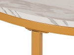 ΤΡΑΠΕΖΙ ΣΑΛΟΝΙΟΥ HM9420.01 WHITE MARBLE ΜΕΛΑΜΙΝΗ-ΧΡΥΣΗ ΜΕΤΑΛΛΙΚΗ ΒΑΣΗ Φ80x48,5Yεκ.