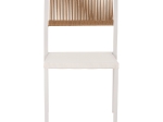 ΚΑΡΕΚΛΑ ΑΛΟΥΜΙΝΙΟΥ ΛΕΥΚΗ ΜΠΕΖ RATTAN & TEXTLINE HM5921.02 46x55,5x83Yεκ.