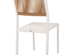 ΚΑΡΕΚΛΑ ΑΛΟΥΜΙΝΙΟΥ ΛΕΥΚΗ ΜΠΕΖ RATTAN & TEXTLINE HM5921.02 46x55,5x83Yεκ.