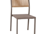 ΚΑΡΕΚΛΑ ΑΛΟΥΜΙΝΙΟΥ ΣΑΜΠΑΝΙ ΜΕ RATTAN & TEXTLINE HM5921.03 46x55,5x83 εκ.