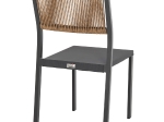 ΚΑΡΕΚΛΑ ΑΛΟΥΜΙΝΙΟΥ ΑΝΘΡΑΚΙ ΜΕ RATTAN ΚΑΙ TEXTLINE HM5921.01 46x55,5x83Υ εκ.