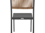 ΚΑΡΕΚΛΑ ΑΛΟΥΜΙΝΙΟΥ ΑΝΘΡΑΚΙ ΜΕ RATTAN ΚΑΙ TEXTLINE HM5921.01 46x55,5x83Υ εκ.