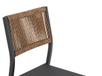 ΚΑΡΕΚΛΑ ΑΛΟΥΜΙΝΙΟΥ ΑΝΘΡΑΚΙ ΜΕ RATTAN ΚΑΙ TEXTLINE HM5921.01 46x55,5x83Υ εκ.