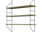ΡΑΦΙΕΡΑ ΤΟΙΧΟΥ ACHALA ΜΕΛΑΜΙΝΗΣ HM9185.12 OLIVE GREY 60x15x68Y εκ.