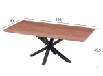 ΤΡΑΠΕΖΙ ΣΑΛΟΝΙΟΥ HM9470.02 MDF ΜΕ ΚΑΠΛΑΜΑ ΞΥΛΟΥ ΚΑΡΥΔΙΑΣ 120x60x45,5Υεκ.