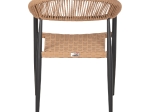 ΠΟΛΥΘΡΟΝΑ ΑΛΟΥΜΙΝΙΟΥ HM5854.12 ΑΝΘΡΑΚΙ PΕ RATTAN ΜΠΕΖ 56x60x78 εκ.
