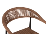 ΠΟΛΥΘΡΟΝΑ ΑΛΟΥΜΙΝΙΟΥ HM5854.15 ΜΑΥΡΗ PΕ RATTAN ΚΑΦΕ 56x60x78 εκ.