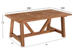 ΤΡΑΠΕΖΙ ΤΡΑΠΕΖΑΡΙΑΣ HM7922 PLUTON RECYCLED TEAK ΣΕ ΦΥΣΙΚΟ ΧΡΩΜΑ 200X100X75Yεκ.