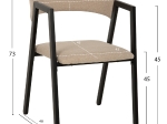 ΣΕΤ ΤΡΑΠΕΖΑΡΙΑΣ JAY 5ΤΜΧ HM9529.02 ΚΑΡΥΔΙ ΤΡΑΠΕΖΙ-ΜΠΕΖ ΚΑΡΕΚΛΕΣ 120x70x76Yεκ.
