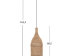 ΦΩΤΙΣΤΙΚΟ ΟΡΟΦΗΣ CARBOY HM7884 ΚΡΕΜΑΣΤΟ ΑΠΟ RATTAN ΣΕ ΦΥΣΙΚΟ ΧΡΩΜΑ Φ28x163,5Yεκ.