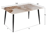 ΤΡΑΠΕΖΙ ΤΡΑΠΕΖΑΡΙΑΣ SINTERED STONE TOM HM8588.03 BROWN-WHITE MARBLE 160x90x76Y εκ.