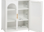 ΜΕΤΑΛΛΙΚΟ ΝΤΟΥΛΑΠΙ ΒΙΤΡΙΝΑ CARIL HM9571.02 ΛΕΥΚΟ 80x37-40x102Yεκ.