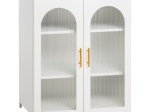 ΜΕΤΑΛΛΙΚΟ ΝΤΟΥΛΑΠΙ ΒΙΤΡΙΝΑ CARIL HM9571.02 ΛΕΥΚΟ 80x37-40x102Yεκ.