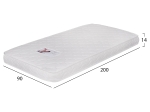 ΣΤΡΩΜΑ ΜΕ FOAM ΧΩΡΙΣ ΕΛΑΤΗΡΙΑ JORDY 90X200x15Y-- HM374.10  (ROLL PACKING) ΛΕΥΚΟ