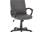ΚΑΡΕΚΛΑ ΓΡΑΦΕΙΟΥ THEONI HM1189.10 PU ΔΕΡΜΑ ΓΚΡΙ ΧΡΩΜΑ-ΜΑΥΡΑ ΜΠΡΑΤΣΑ 55x65x100Υεκ.
