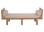ΚΑΝΑΠΕΣ ΕΞΩΤΕΡΙΚΟΥ ΧΩΡΟΥ CHARMELLA HM9659 ΦΥΣΙΚΟ RATTAN-ΜΠΕΖ ΜΑΞΙΛΑΡΙΑ 187x69x76Yεκ.