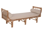 ΚΑΝΑΠΕΣ ΕΞΩΤΕΡΙΚΟΥ ΧΩΡΟΥ CHARMELLA HM9659 ΦΥΣΙΚΟ RATTAN-ΜΠΕΖ ΜΑΞΙΛΑΡΙΑ 187x69x76Yεκ.