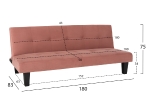 ΚΑΝΑΠΕΣ ΚΡΕΒΑΤΙ ODESSA HM3000.12 ΣΑΠΙΟ ΜΗΛΟ ΒΕΛΟΥΔΟ 180x83x75Υ εκ.